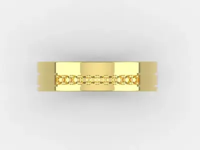 19 Prongs Diamond Wedding Ring 3D print model