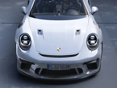 Porsche 911 GT3 Low-poly 3D model