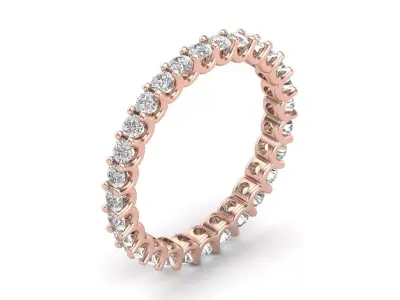U Shaped Eternity Ring 2mm stone size swiss 10 and EU50 3D print model