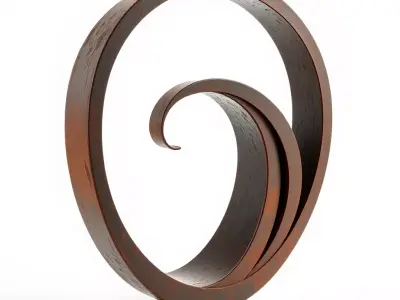 Modern Abstract Metal Sculpture Model Pack Low-poly 3D model