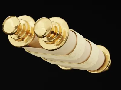 Ancient Scroll Low-poly 3D model