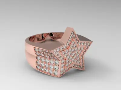 Star ring v5 2 layers 3D print model