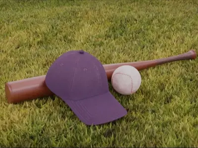 Baseball Equipment Free low-poly 3D model