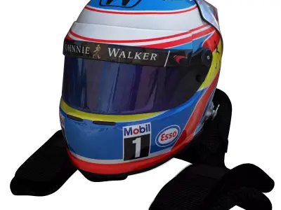 Alonso Helmet 2016 Low-poly 3D model