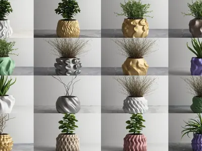 94 vase pot 3d print models huge pack collection