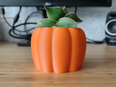 Pumpkin Pot and Planter for Halloween - Vase mode Free 3D print model