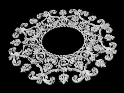 Central decor ornament for furniture 3D model 981