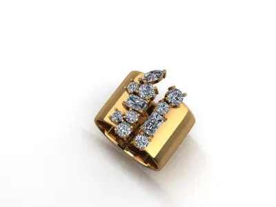 fashion ring 3D print model