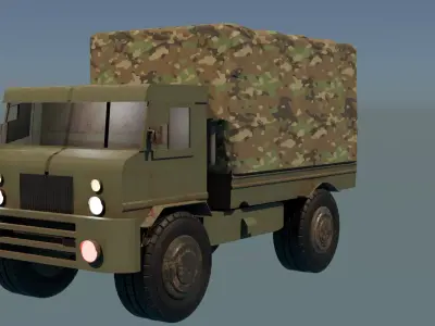 MILITARY TRUCK GMC 353 US TRUCK LOW POLY MODEL Low-poly 3D model