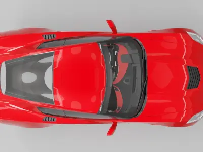  Chevrolet Corvette Low-poly 3D model