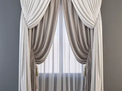 Set 63 Curtains 3D model