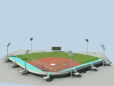 Baseball Stadium 02 3D model