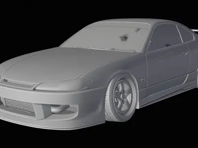 GP Sports G-Sonic Type-1 - GT7 - GT6 S15 Silvia Spec R Low-poly 3D model
