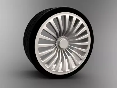 Wheel with Tire 3D model