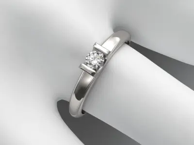 Engagement Ring Glamor 3D print model