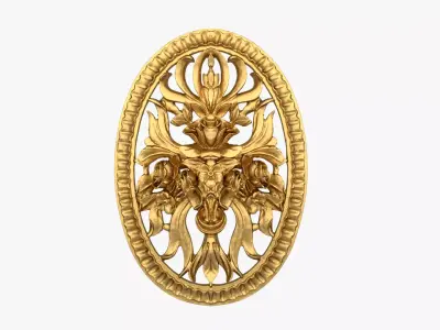 Classic oval decor ornament 268 3D model