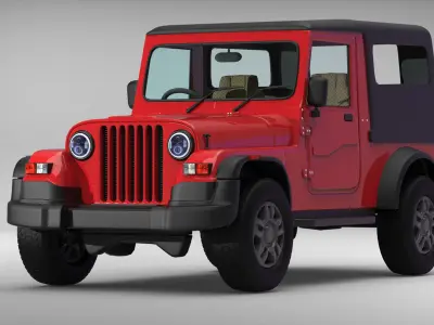 MAHINDRA  THAR  JEEP Low-poly 3D model