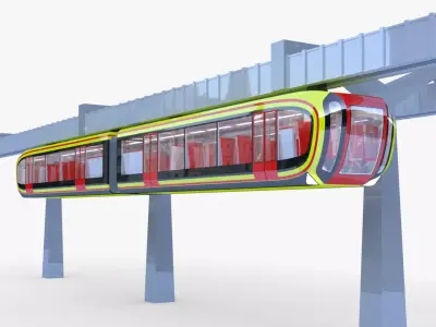 Elevated train concept 2025 3D model