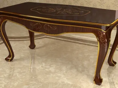Classic Table 0001 Free 3D model