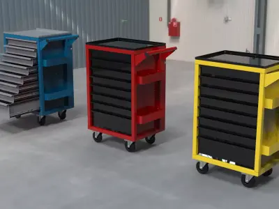 Tool box with 8 drawers - Inventor 3D model