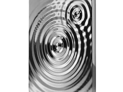 Water Ripple 3D Wall Art Decorative metallic relief 3D model