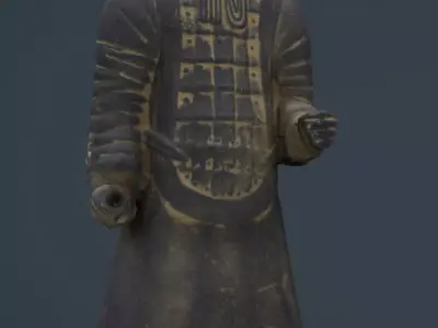 Terracotta Warriors Officer Low-poly 3D model