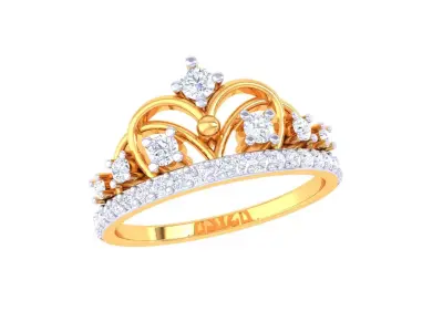 Crown Ring - 4 3D print model