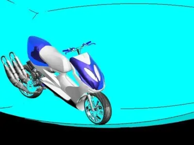 mbk booster nitro 3D print model