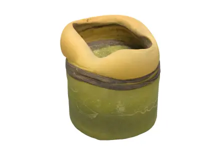 Candle ceramic vase 3D model
