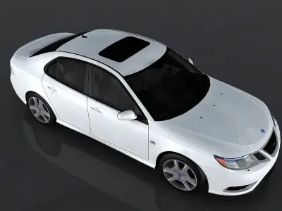 Saab 9-3 Turbo Low-poly 3D model