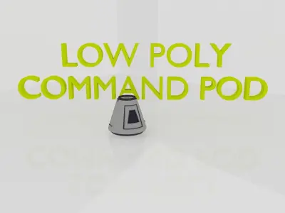 Low Poly Sci-Fi Command Pod Free low-poly 3D model