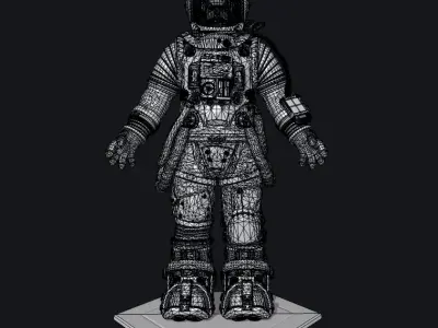 Space Technician Astronaut Suit Low-poly 3D model