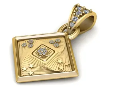 PRECIOUS WOMEN PENDANT 3D PRINTABLE MODEL  3D print model