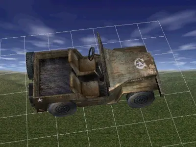 Jeep Truck Textured low-poly Low-poly 3D model