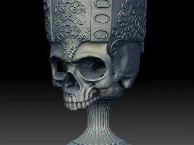 Printable Skull Goblet 3D print model