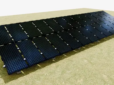 Sample Assembly for New Framed Solar Panel 3D model