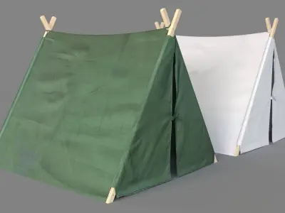 Collapsible Canvas Play Tent 3D model