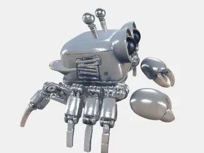 Robot Crab Free low-poly 3D model