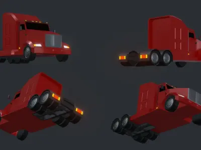 transport pack Low-poly 3D model