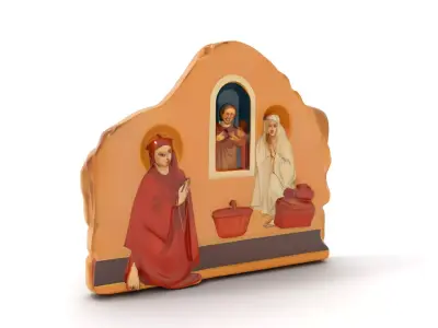 Antique Fresco Fragment model pack Low-poly 3D model