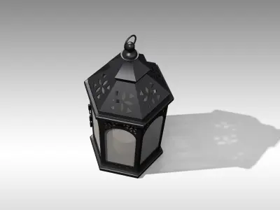 Metal Lantern 01 Low-poly 3D model