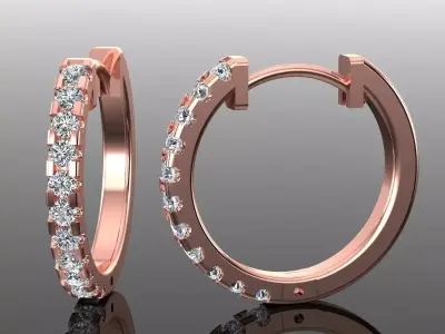 Women Diamond Earrings 3D print model