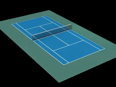 Lawn Tennis Court 3D model