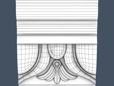 Decorative Crown Molding 3D model 9