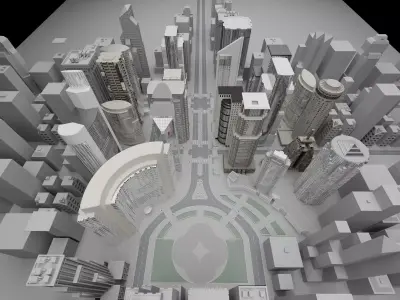 City Street Scene 3D model