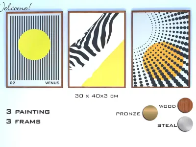 art wall poster 3D model