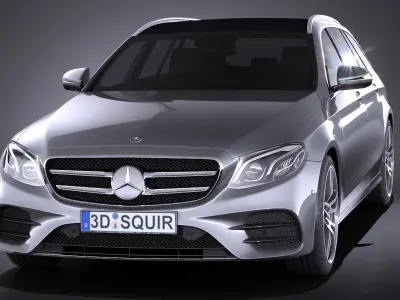 Mercedes E-class 2017 Estate AMG 3D model