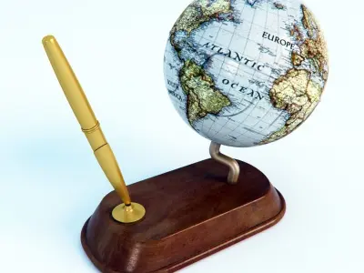 Earth Pen Holder 3D model