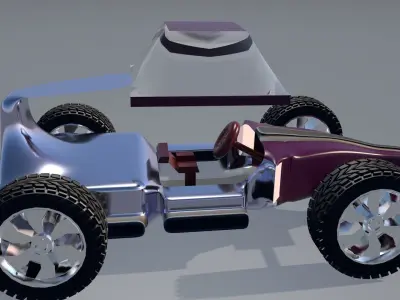 Car For Video Games six Low-poly 3D model