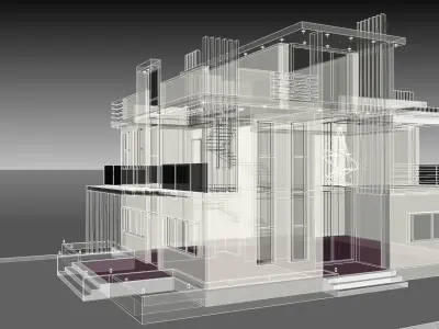 residential modern house 3D model purchase